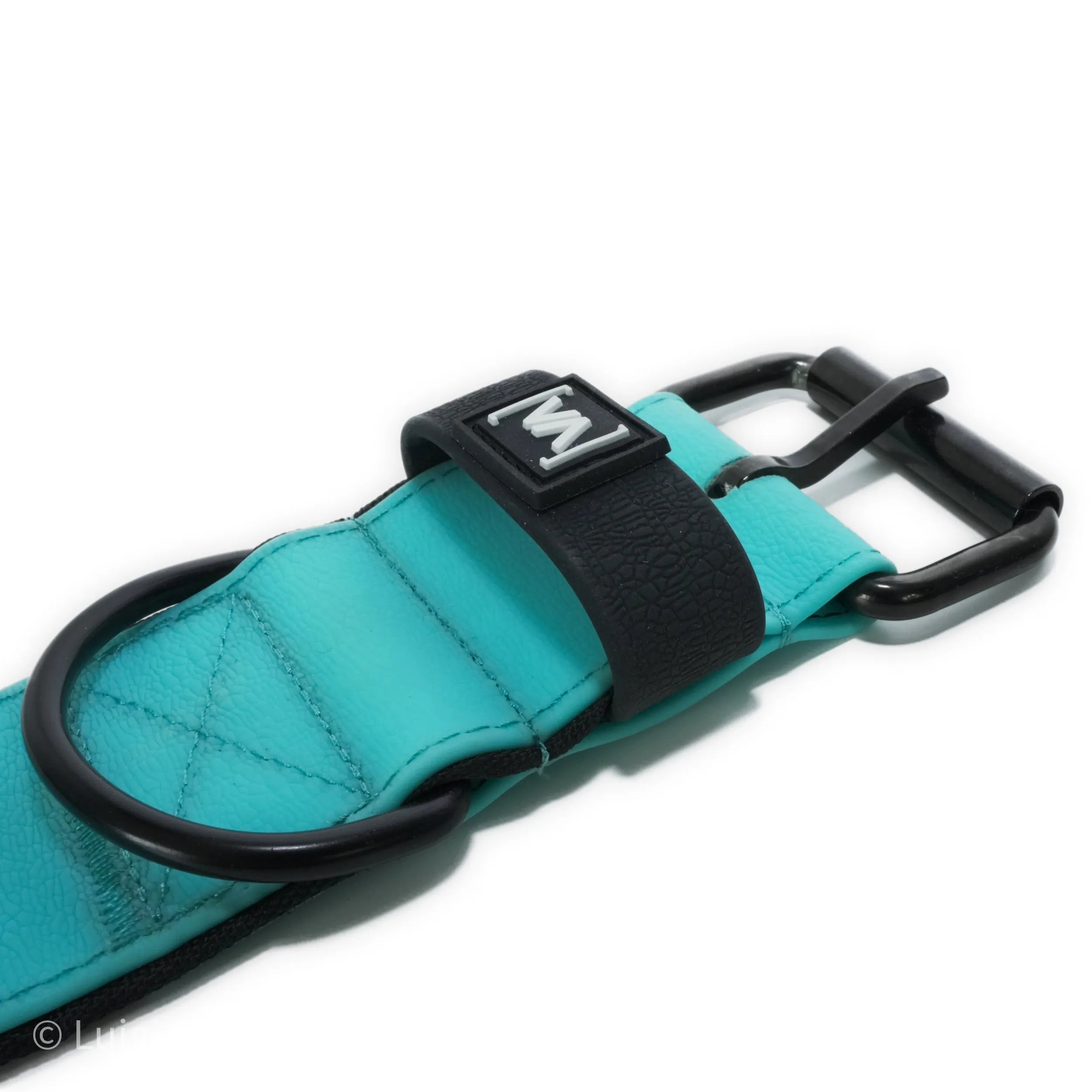 Wasserhalsband mit Strukturiertem HydroTex-Gummi für Hunde - Mit Abstehender Innenfütterung - Türkis - Vitomalia -