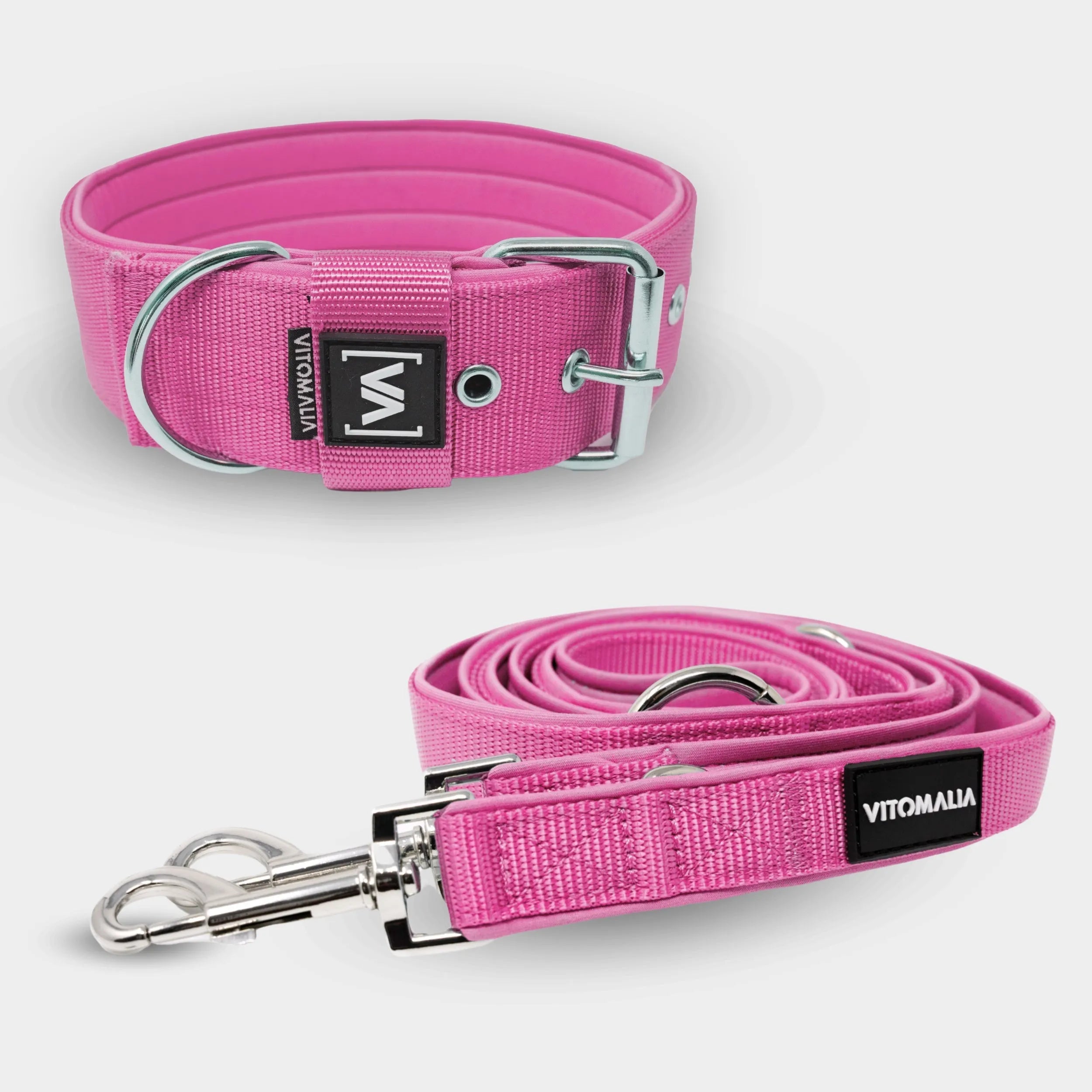 Classic Edition Pink Set Timeless Collar Leash Vitomalia