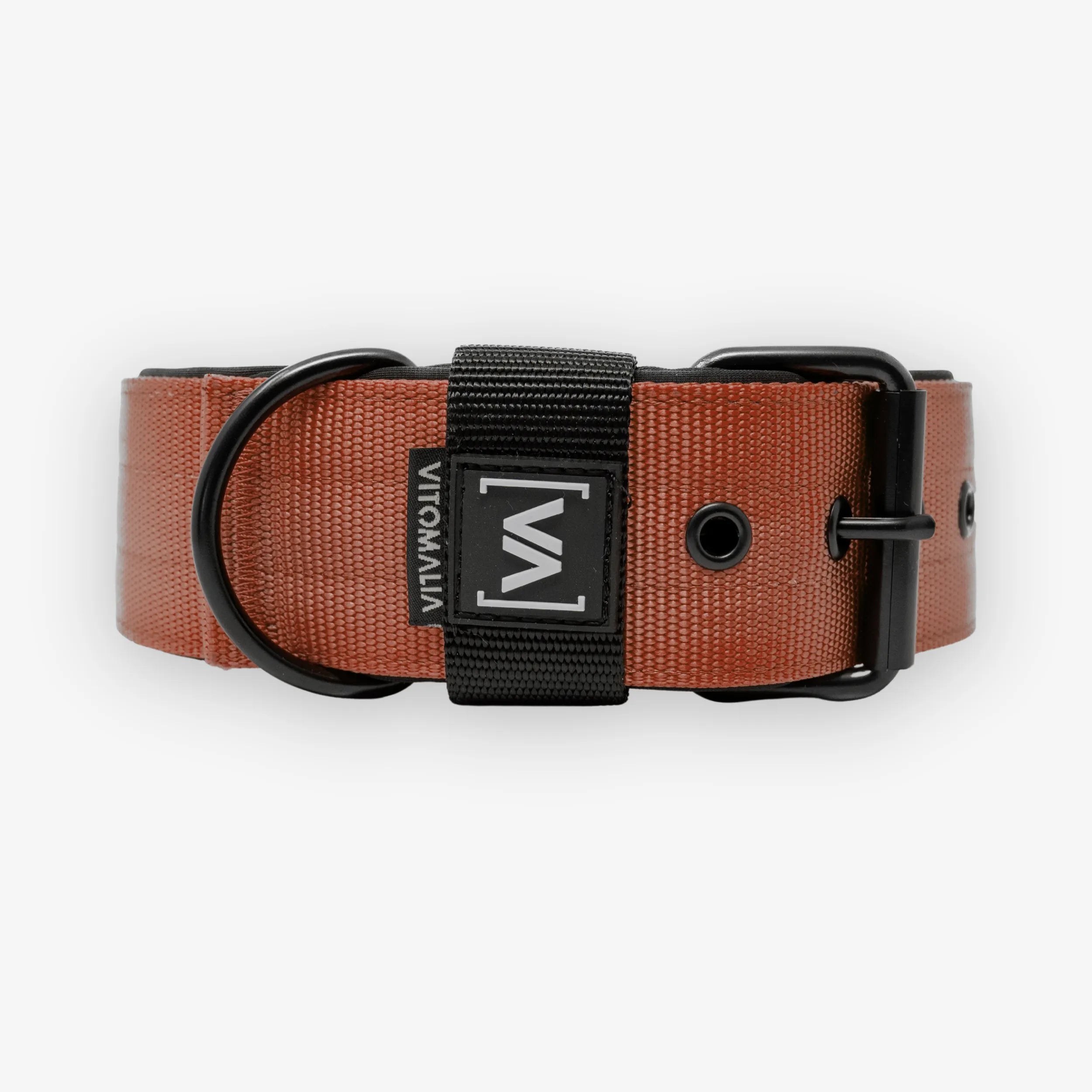 Klassisches Hundehalsband mit abstehender Innenfütterung - Nero Braun