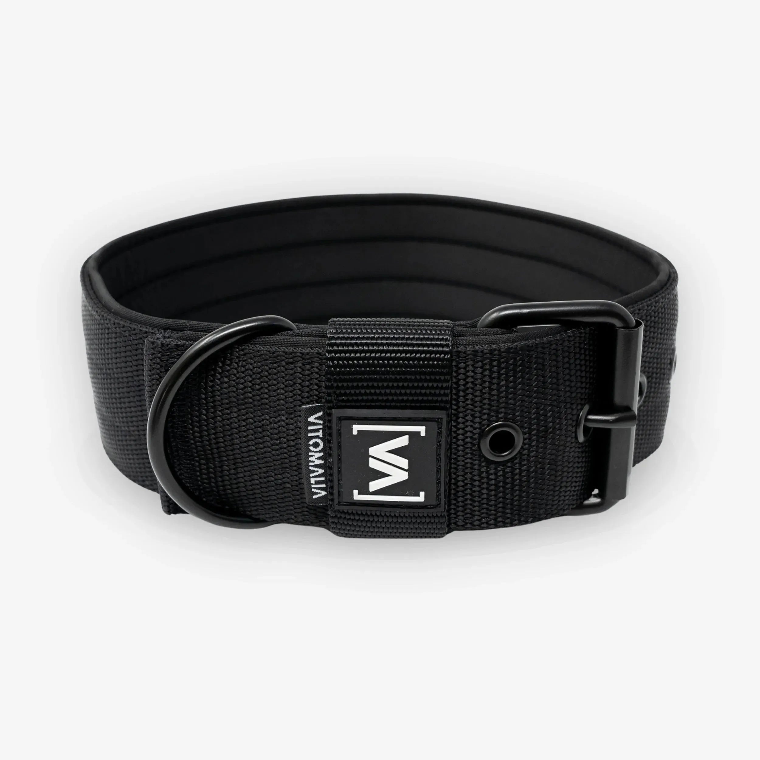 Klassisches Hundehalsband mit abstehender Innenfütterung - Nero Schwarz