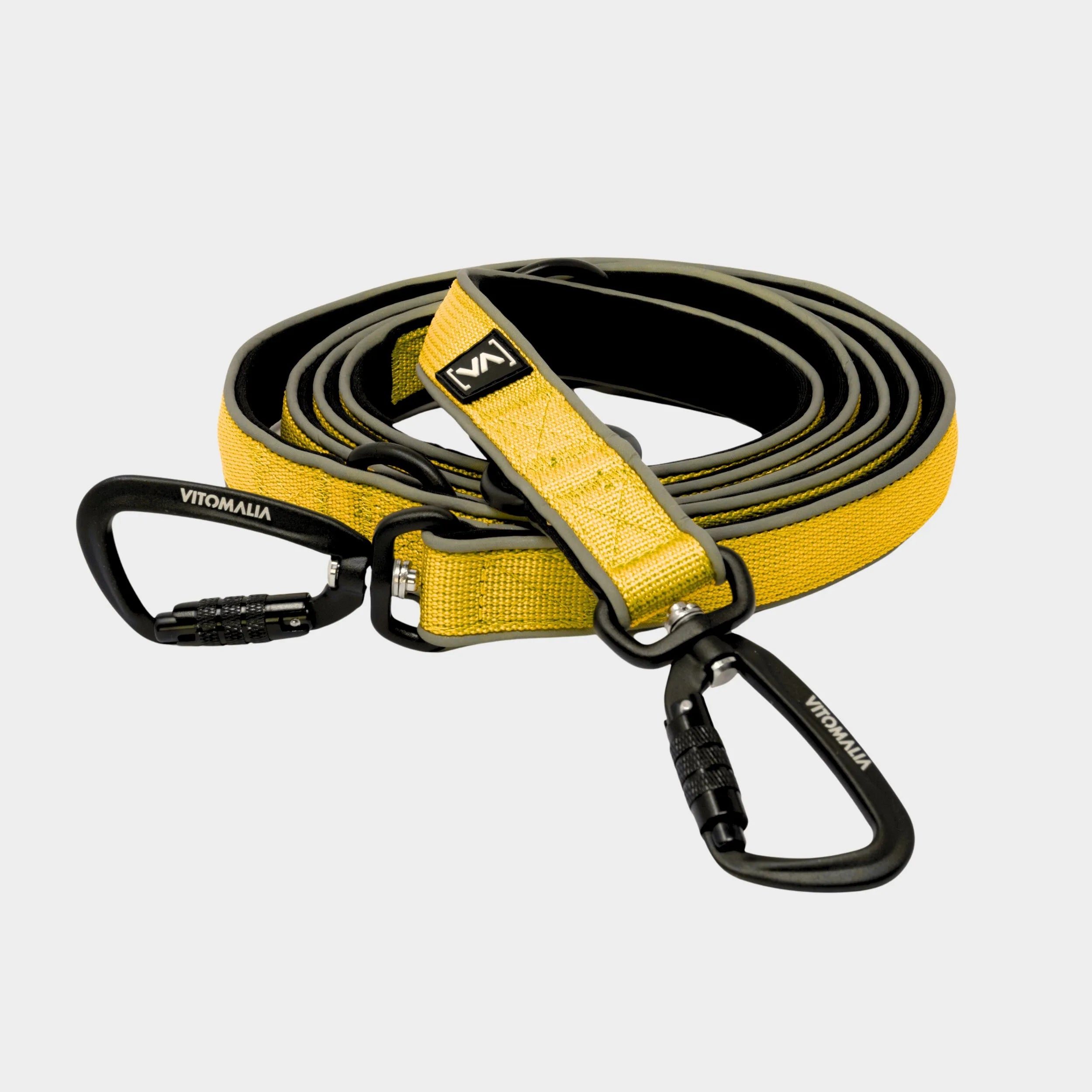 Leichte verstellbare Hundeleine mit Sicherheitskarabiner Gelb