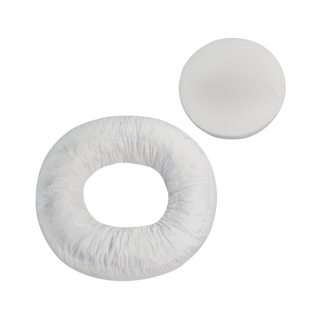 Orthopädisches Donut Hundebett – RePET Teddy in Grau