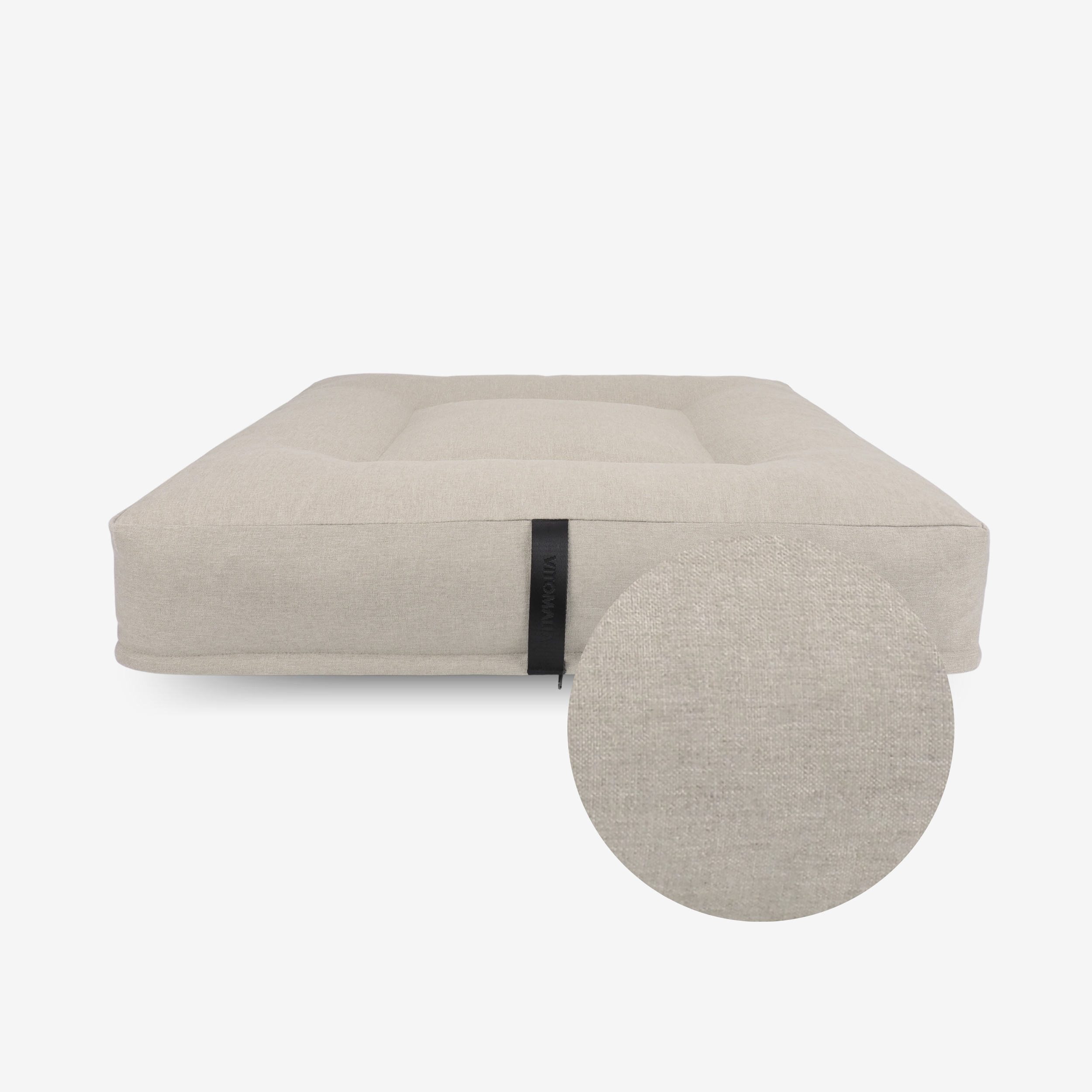Cover Quadratisches Hundekissen – RePET Linen in Beige
