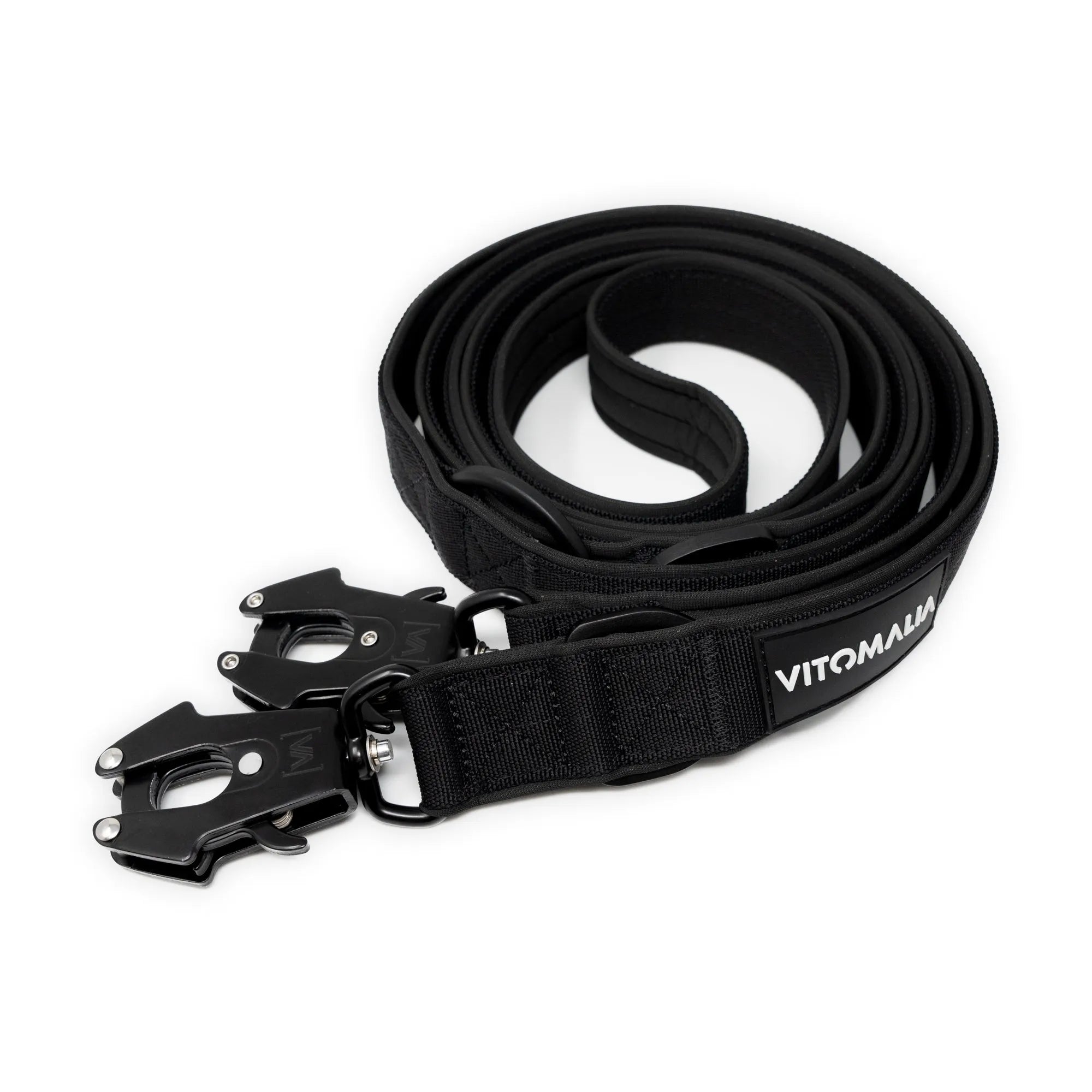 Hundeleine Extreme Edition Schwarz - 2,5m dreifach verstellbar - Vitomalia - Hundeleine