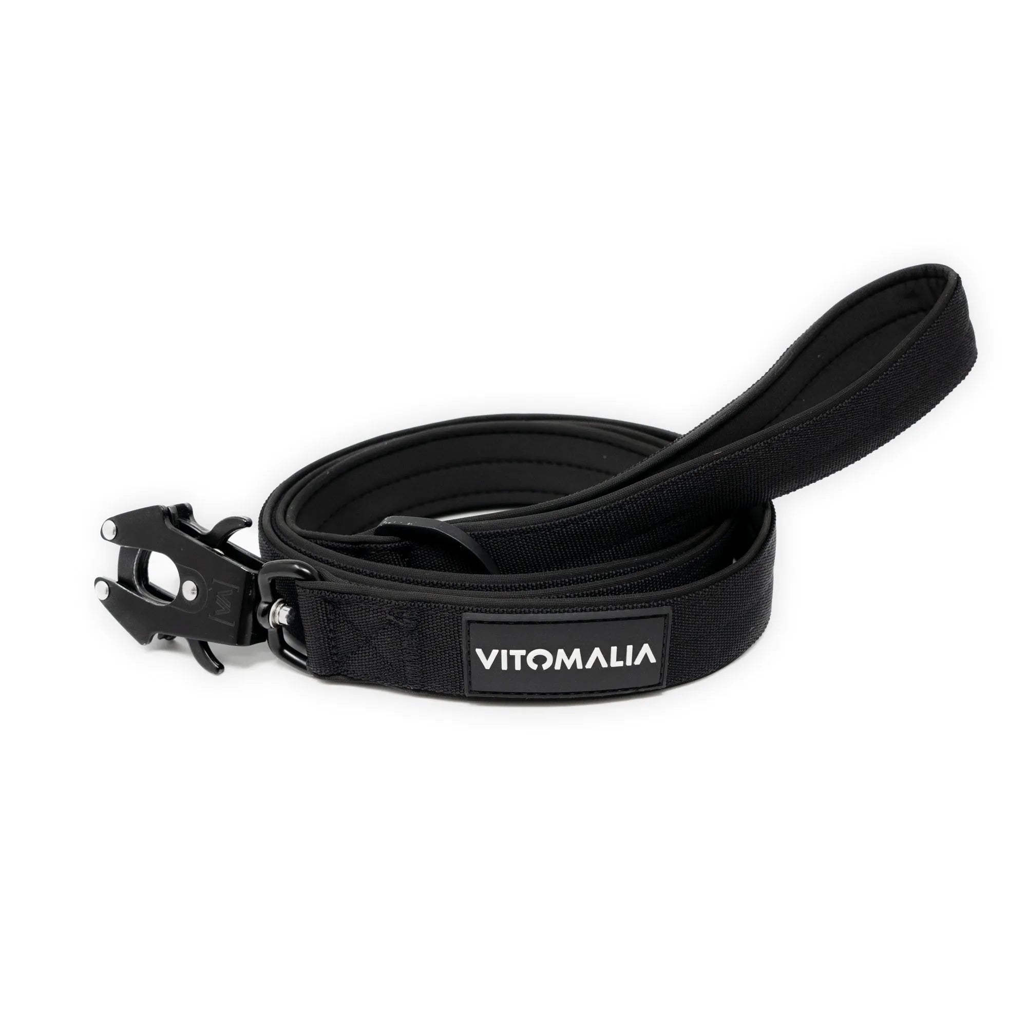 Hundeleine Extreme Edition Schwarz - 1,5m mit Handschlaufe - Vitomalia - Hundeleine mit Handschlaufe
