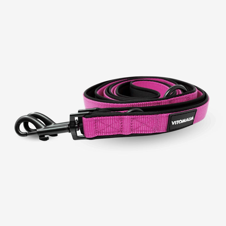 Bundle Classic Nero Edition Pink Set - Collar + 2.2m triple adjustable Dog Leash