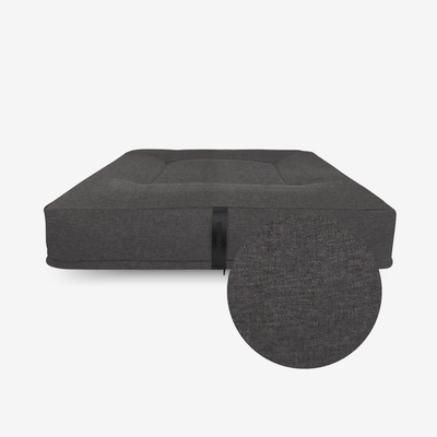 Cover Quadratisches Hundekissen – RePET Linen in Anthrazit